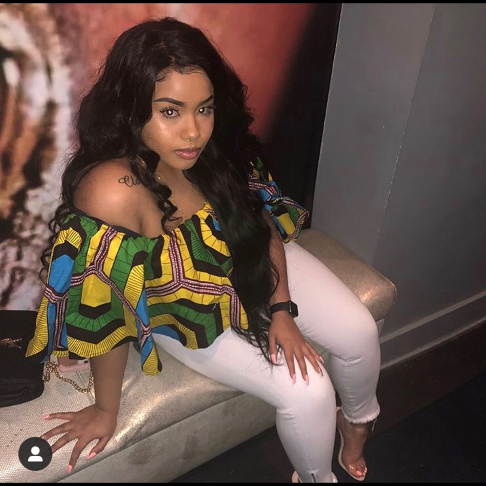 African Print Bardot Crop Top✨